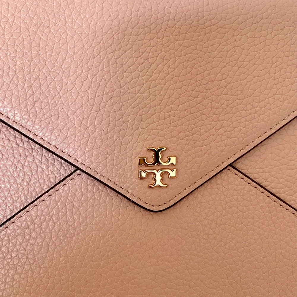 🍀🎀NEW🎀Tory Burch large envelope clutch/hand carry pouch/leather - Picture 4 of 9